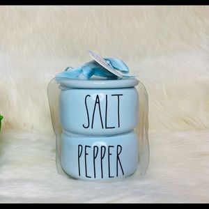 Rae Dunn Blue Salt and Pepper Stacker